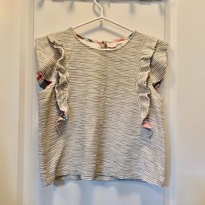 Anthropologie Postmark Flutterwork Top